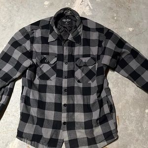 Black and gray flannel insulated